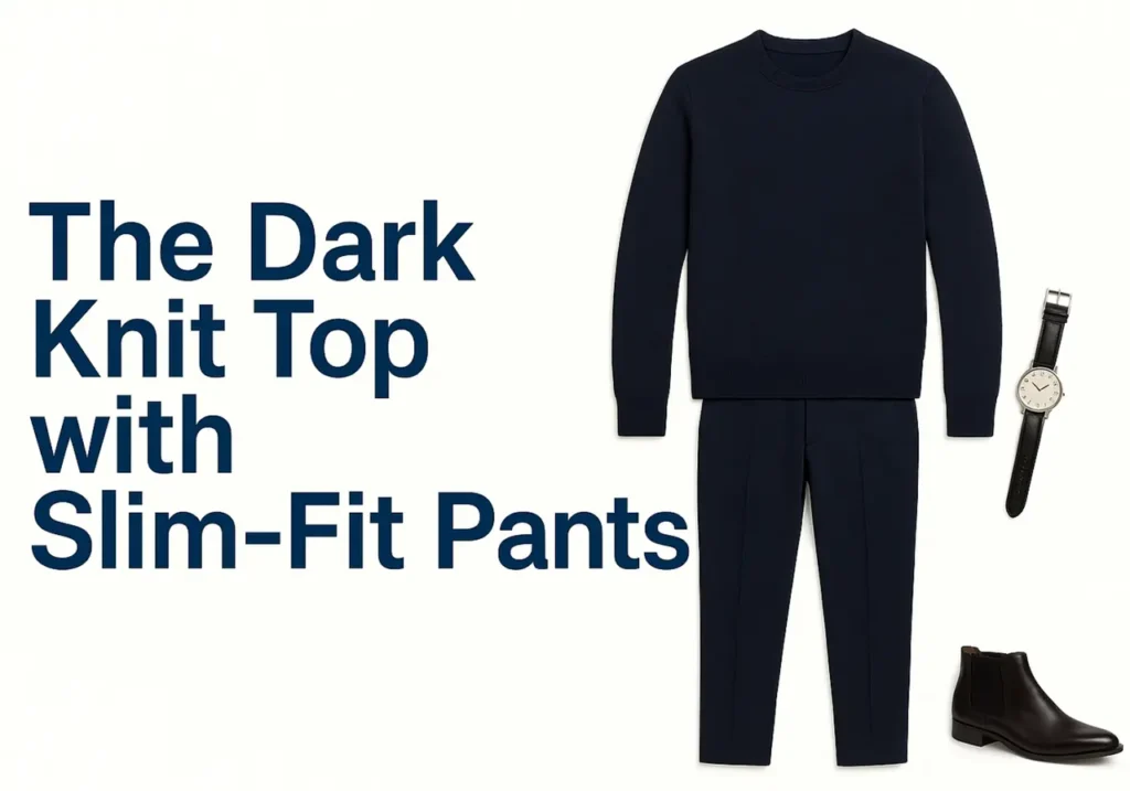 The Dark Knit Top with Slim-Fit Pants