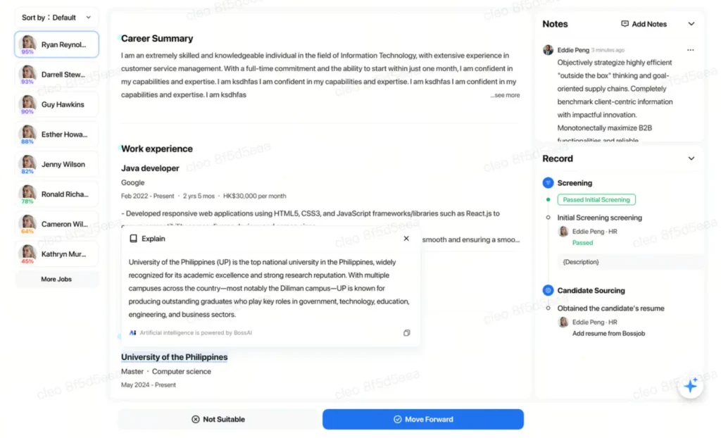 Intelligent Annotation of Resumes