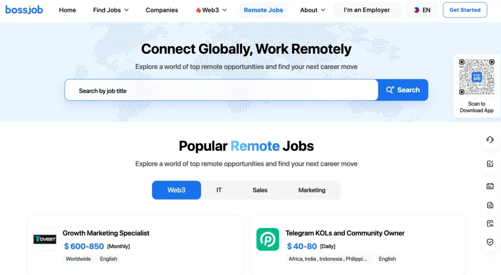 Global RemoteJobs Bossjob