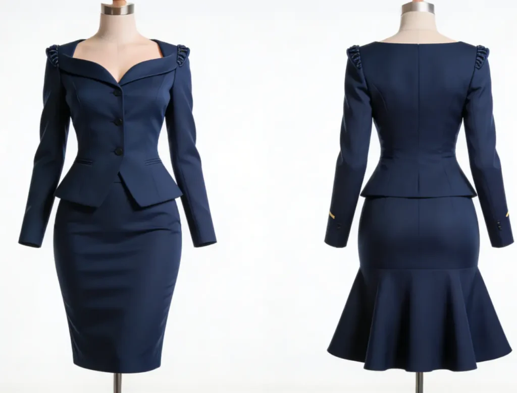 Pear Shape Flight Attendant Outfit
