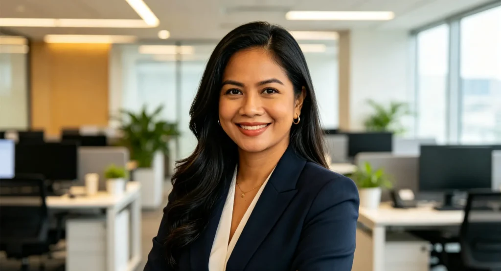HR manager using AI recruitment platform to hire Filipino talent