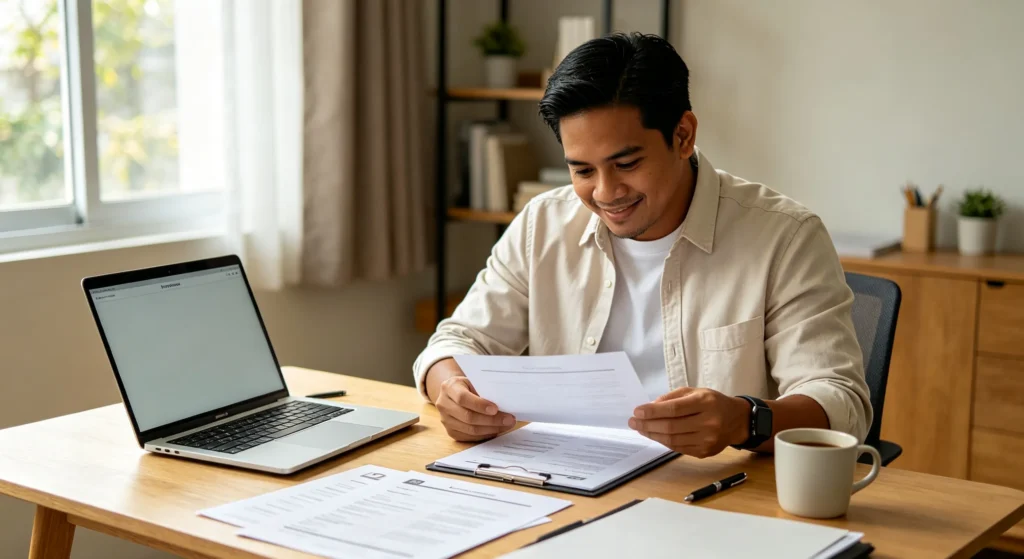 Job seeker preparing for an interview after submitting a resume